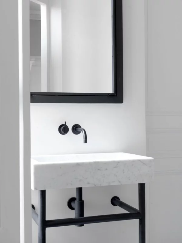 waschbecken armatur waschtischarmaturen badezimmerarmatur schwarz spiegel