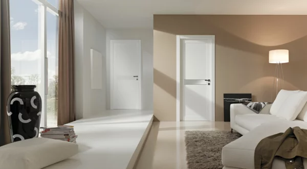 weiße innentür gavisio design schlicht holz wohnzimmer