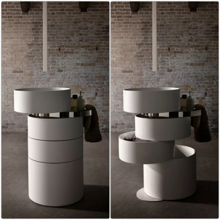 Italienische Designermöbel Alessandro Isola orbit sink varianten
