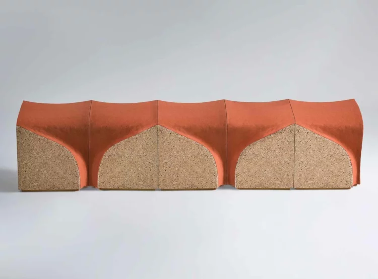 Italienische möbel designer Alessandro Isola Designermöbel eroded stools kork