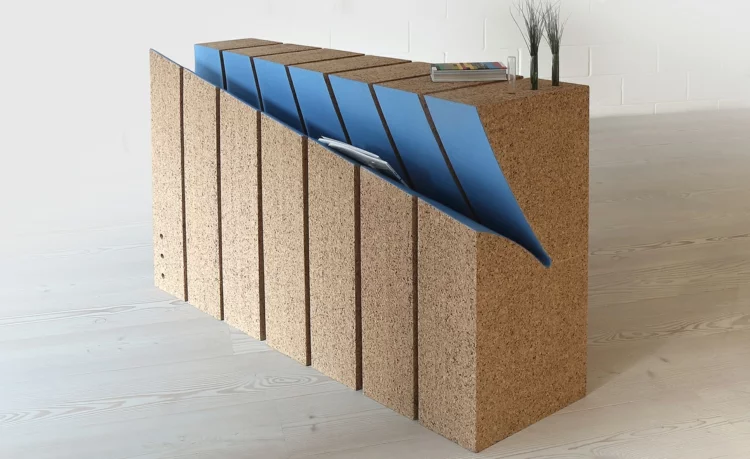 Italienische möbel designer Alessandro Isola Designermöbel eroded table console blau