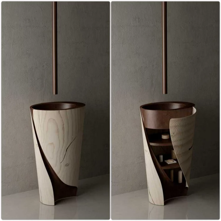 Italienische möbel designer Alessandro Isola kaiseki table Designermöbel swirl sink