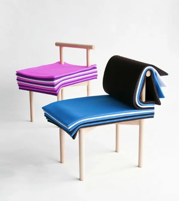 Produktdesign designer stühle holz stoff page chair