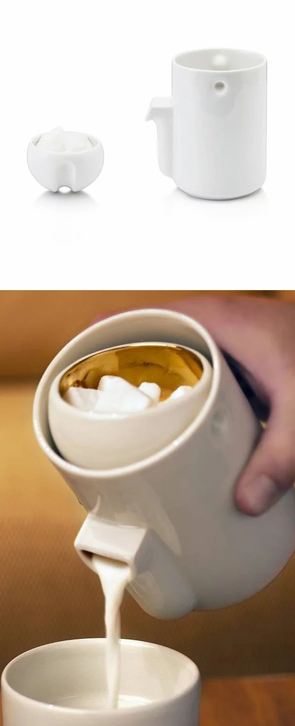 cleveres Produktdesign design ideen milchkanne zucker kaffee