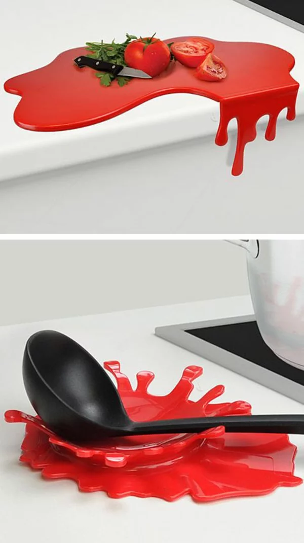 cleveres Produkt design design ideen schneidebrett rot