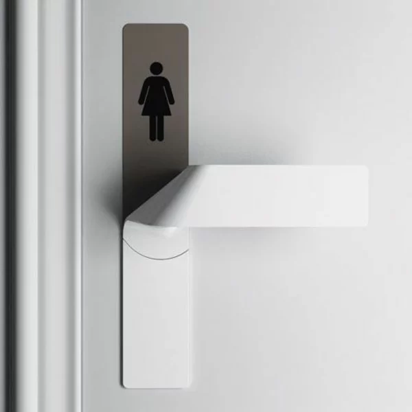 cleveres Produktdesign design ideen toilette schild damentoilette