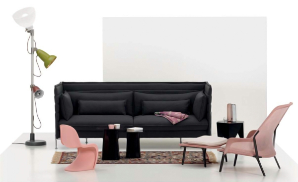 designer möbel werner panter kleiner rosa stuhl