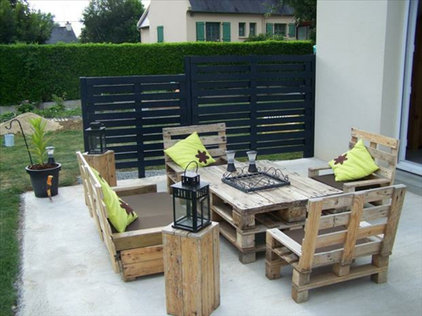 europalette diy sitzmöbel tisch terrasse