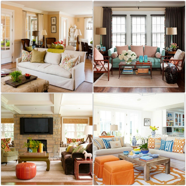 farbgestaltung wohnzimmer wandfarben gestalten brauntöne orange wohnzimmer möbel