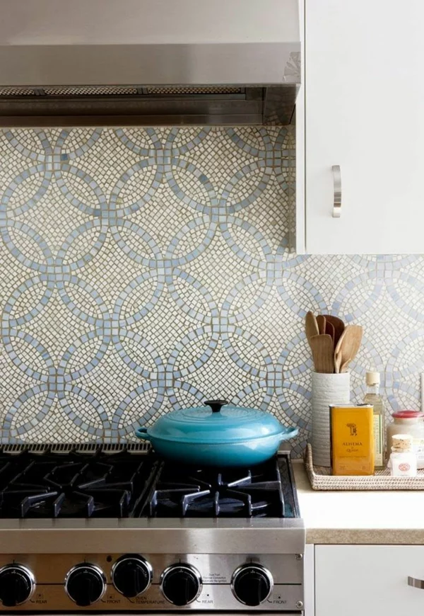 fliesenspiegel küche gestalten küchenrückwand ideen mosaikfliesen