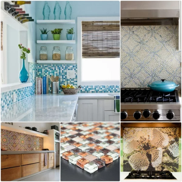 fliesenspiegel küche küchenrückwand ideen mosaikfliesen küchenspiegel