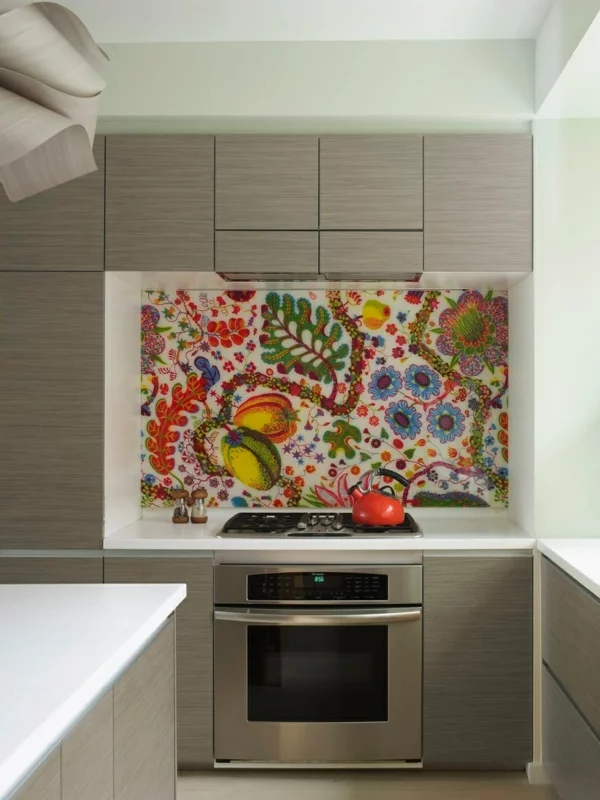 fliesenspiegel küche küchenrückwand ideen mosaikfliesen muster