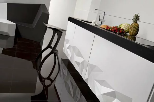 küchengestaltung moderne küche estudiosat design 3D oberflächen