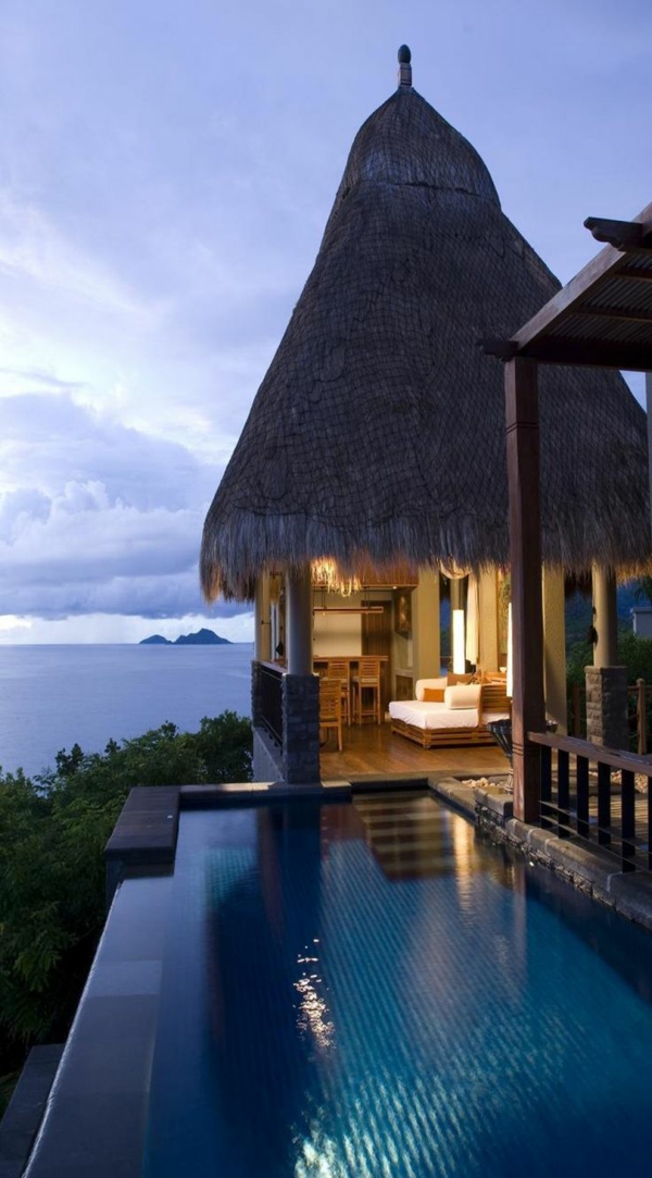 luxushotels Seychellen design ferienhaus mit pool