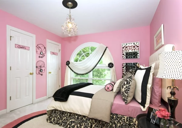 moderne wandfarben pastellrosa schlafzimmer