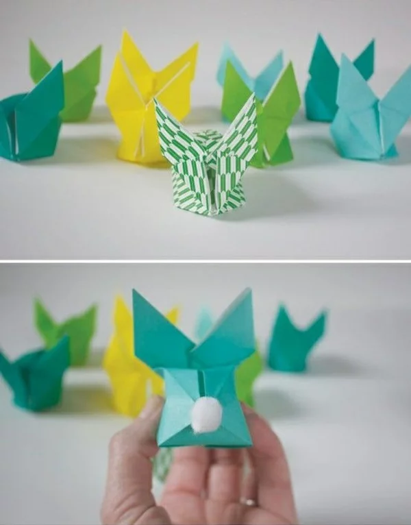 origami hase origami anleitung basteln mit papier osterhase