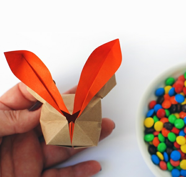 origami hase osterdeko basteln mit papier osterhase origami anleitung
