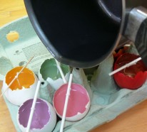Originelle DIY Osterkerzen aus Eierschalen selber basteln