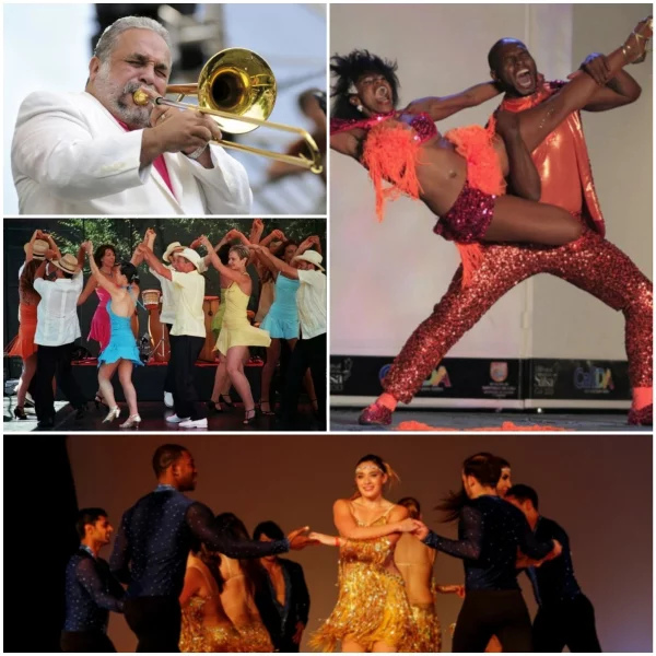 salsa musik hören tanzen collage