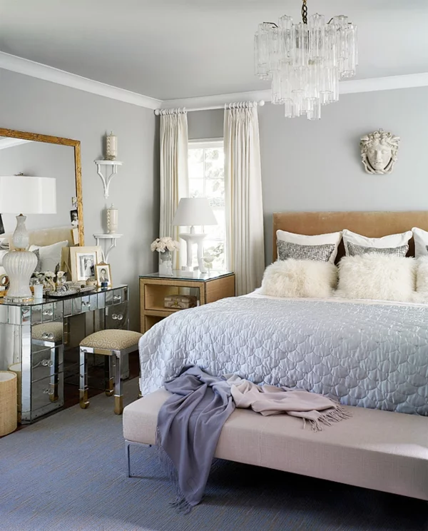 schlafzimmer design elegant blaununcen