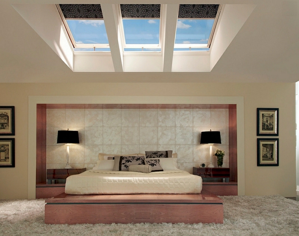 schlafzimmer einrichten asia hochflor teppich deckenfenster