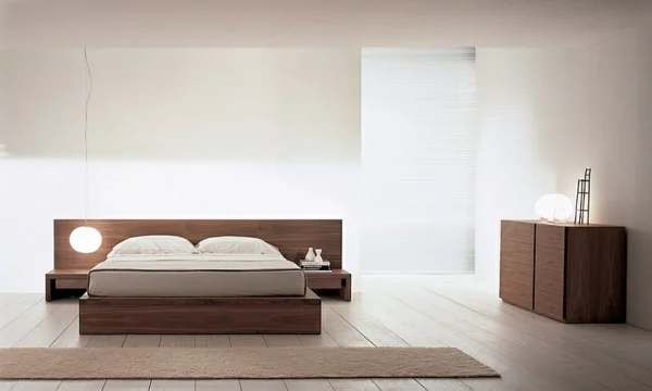 schlafzimmer einrichten asiatisch minimalistisch