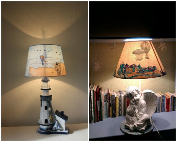 schöne dekoideen tischlampe toller lampenschirm