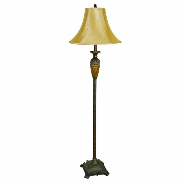 stehlampe vintage stil eleganter lampenschirm