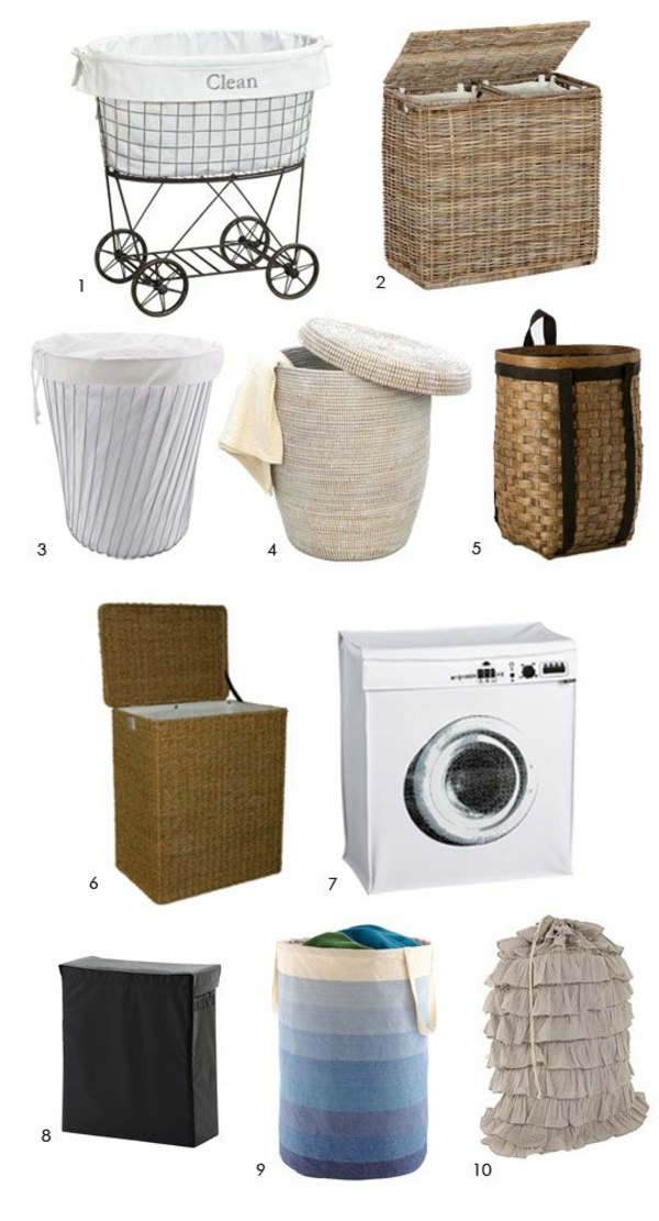 wäschekorb rattan verschiedene arten waschküche einrichten