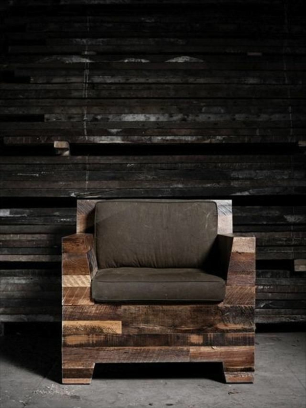 DIY Möbel aus Paletten holz sessel selber bauen