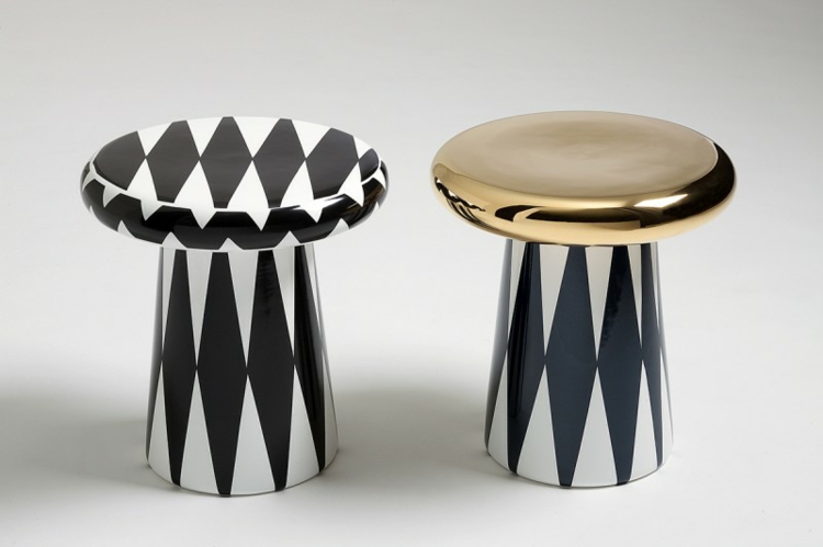 Italienische Möbel Wohnaccessoires Bosa Ceramiche t table schwarz weiß