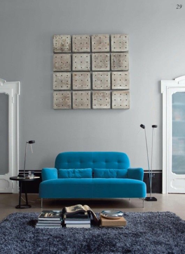 Ligne Roset Sofa designer möbel blau philippe nigro