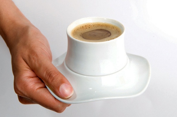 Tasse Kaffee Bilder weiß design mit untertasse