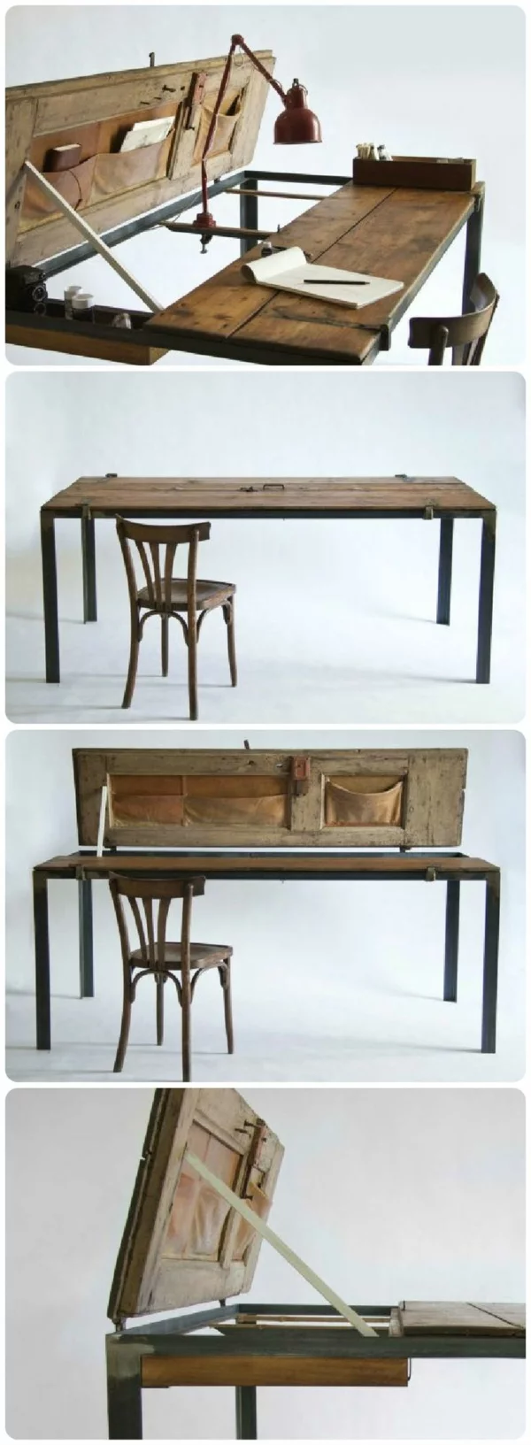 alte Möbel restaurieren neu gestalten Holztische aus alten Türen selber machen DIY Projekte 
