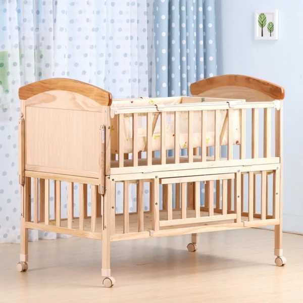 babybett räder luftige frische gardinen babyzimmer