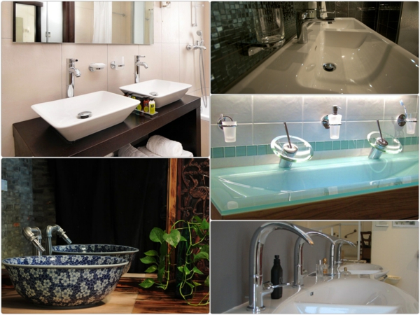 Badmöbel: Doppelwaschtisch als eine schicke und praktische Badidee