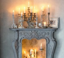 Deko Kamin – romantische Stimmung mit Kerzen und Laternen