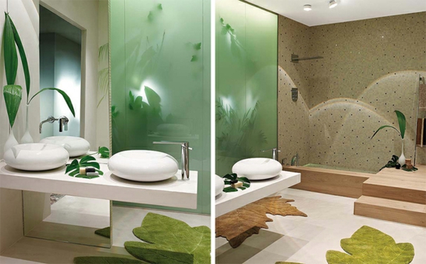 designer-badezimmer ovale waschbecken natur