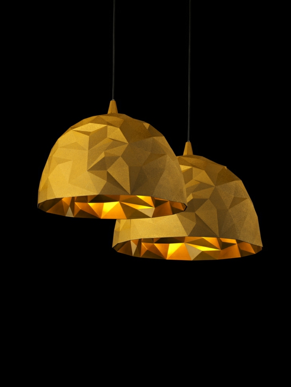 designer lampen Diesel Foscarini gold geometrische oberfläche
