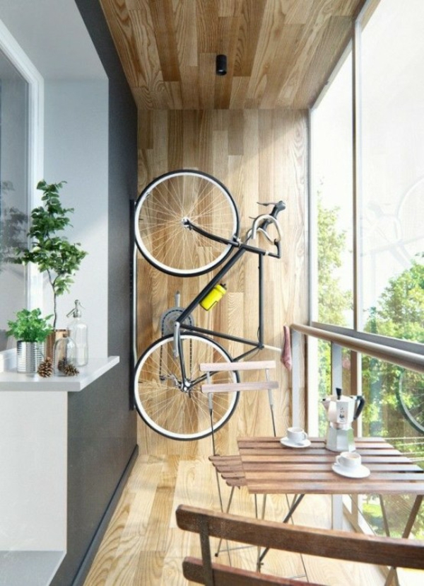 fahrrad ständer balkon aufhängen balkonmöbel