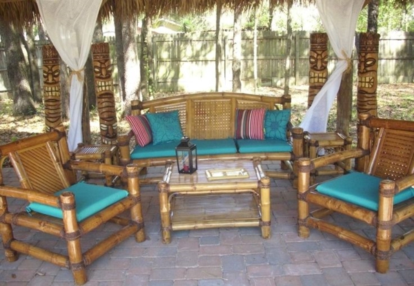 gartenmöbel luxus bambus gartenmöbel set außenmöbel