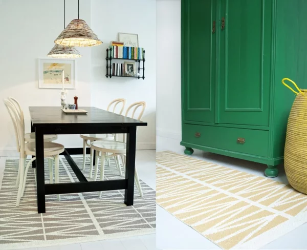 helmi esszimmer teppich kunststoff  skandinavisch einrichten brita sweden designer teppiche
