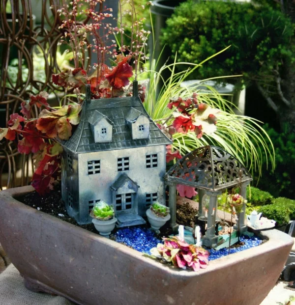 kleine gärten anlegen blechhaus pavillion
