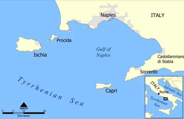 landkarte insel capri italien