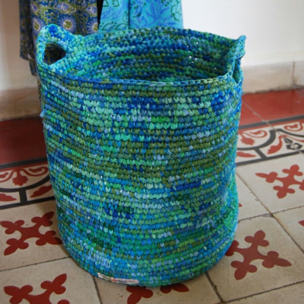 nachhaltiger konsum aufbewahrungskorb häkeln plastiktüten