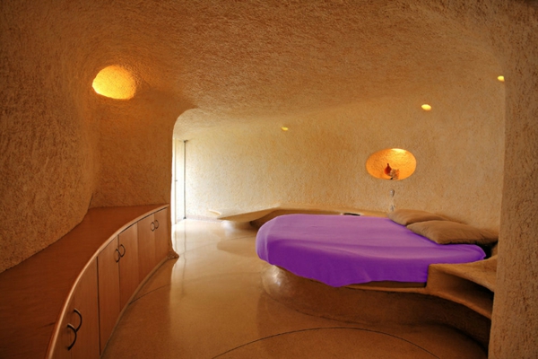organische architektur nautilus schlafzimmer rundes doppelbett