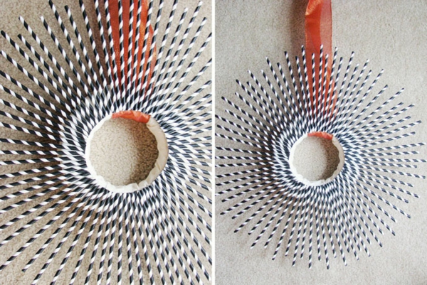 Plastik Kunst und Wohnaccessoires aus Strohhalmen