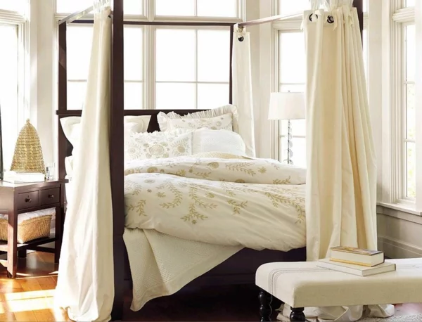schlafzimmer design betthimmel schöne dekoideen