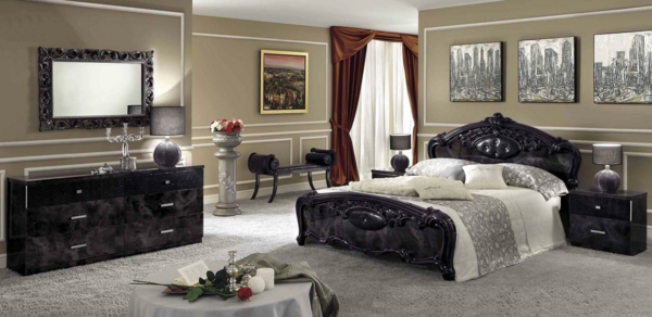 schlafzimmer einrichten luxuriös romantisch modern