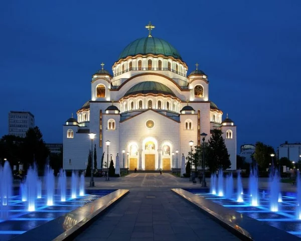 Belgrad Kathedrale Sava fluss Reisen nach Serbien